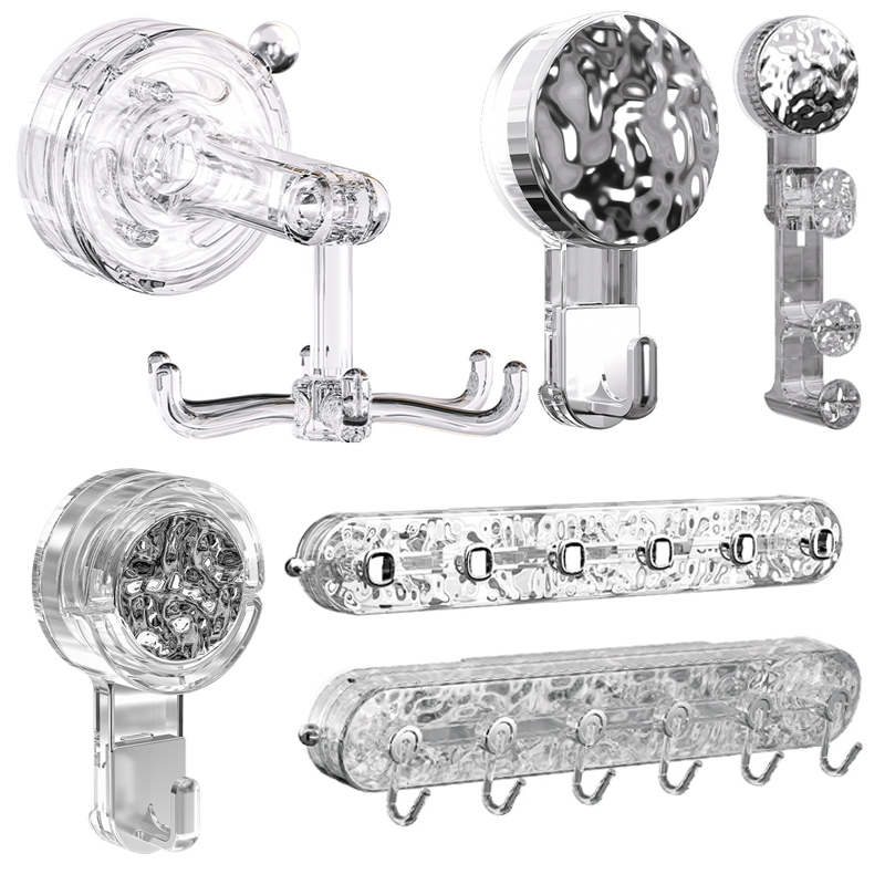 Сорғыш ілмек теспесіз Қуатты вакуумдық қабырға ілгегі Қайта пайдалануға болатын алынбалы сүлгі ұстағыш ізі жоқ киім ілмектері