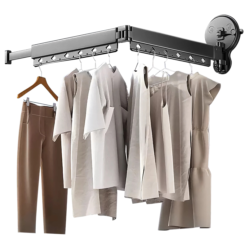 YF7122 1 жоғары сапалы қабырғаға орнатылатын кеңістікті үнемдегіш 360&deg; жиналмалы жиналмалы кептіргіш сөрелер сорғышы бар жиналмалы киім кептіруге арналған сөре