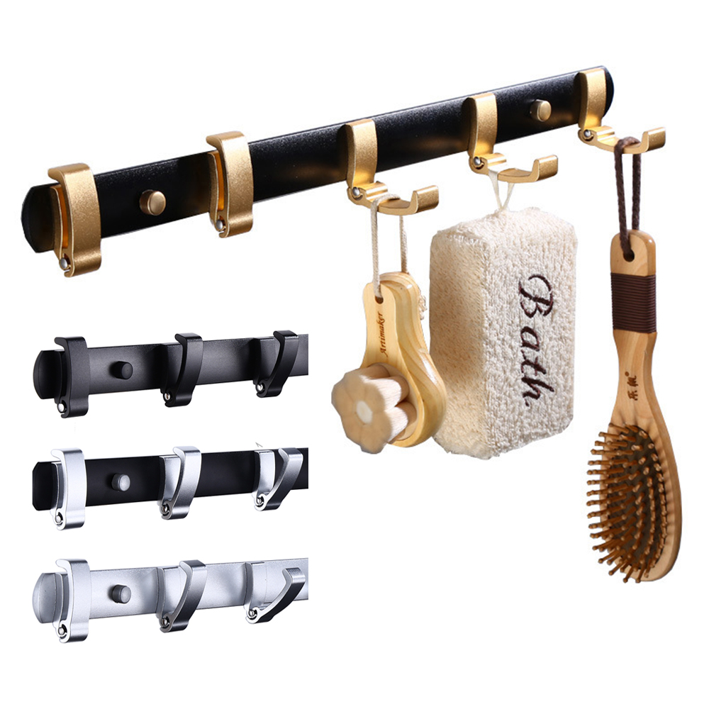 YF9101 Күңгірт қара пальто сөресі қалпақ киімін ілу үшін ілмектері бар қабырғаға аспа 