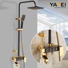 YF230530036 Space Aluminium Black Gold Single Hot Cold Shower Set Faucet Bidet Rain Shower Head for Hotels Ceramic