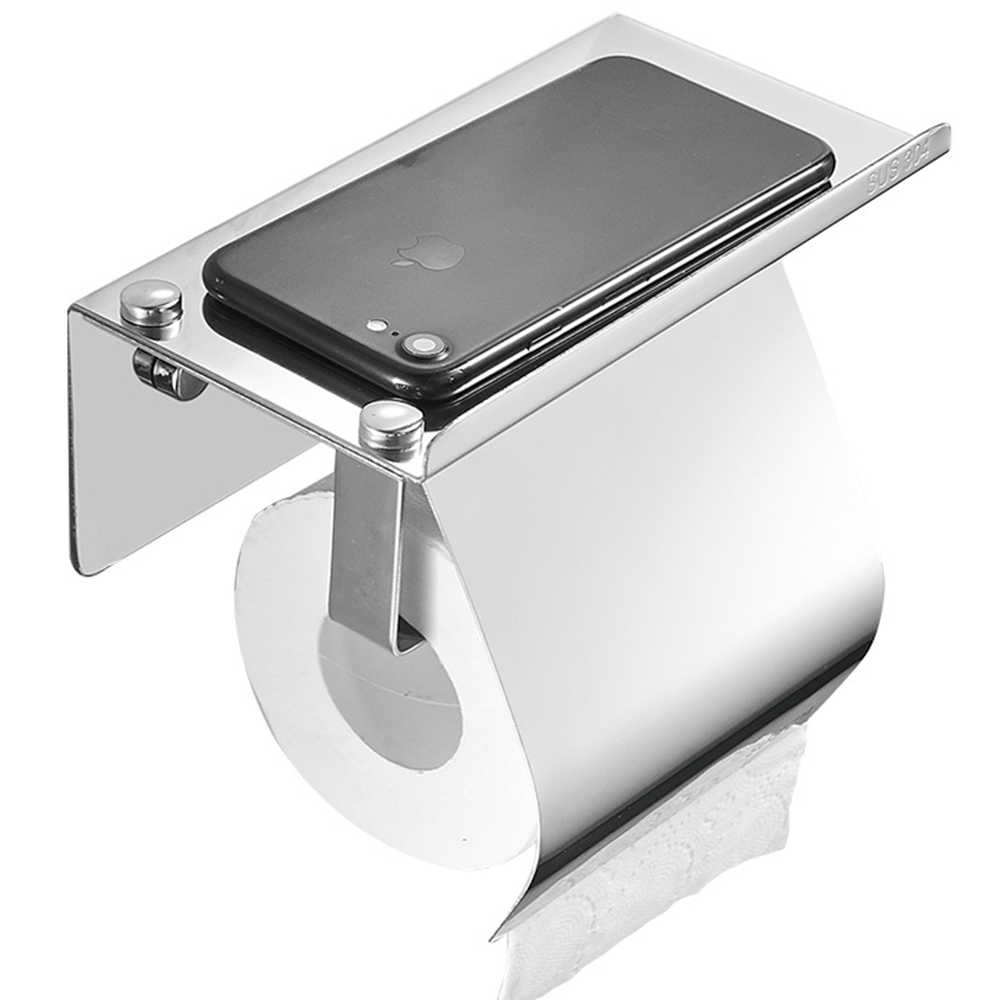 YF62104 дәретхана қағазын ұстағыш қабырғаға аспа, сөресі бар өздігінен жабысатын дәретхана қағазы ұстағышы, су өткізбейтін тот баспайтын болаттан жасалған ваннаға арналған дәретхана майлық орамасының ұстағышы