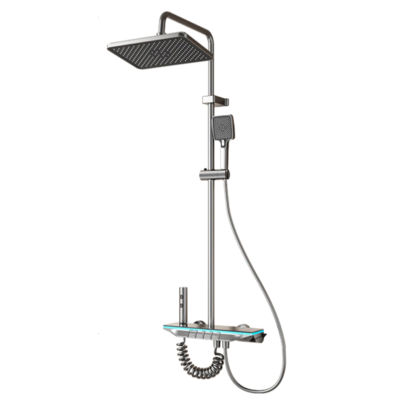 YF230530030 Сұр интеллектуалды cDigital дисплей фортепиано пернелері Керамикалық клапан Жұмсақ жаңбыр қысымды крандар ағынды кідіртуге арналған спрей