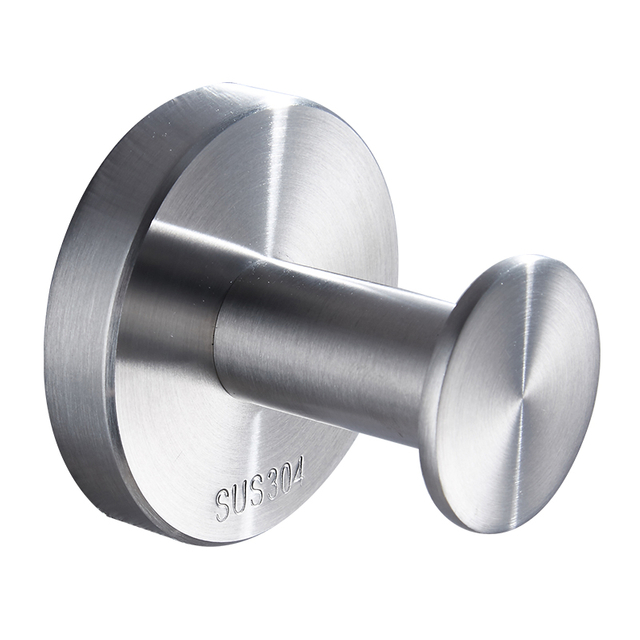 YF64110 сүлгі ілгектері Жуынатын бөлмеге арналған пальто ілгегі Халат ілгегі Тот баспайтын болаттан жасалған ауыр жүкке арналған есік ілгіші сүлгі халат киім шкафы шкафы губкалар Ванна бөлмесінің жатын бөлмесіне арналған қабырға ілгегі Ас үй қонақүйі