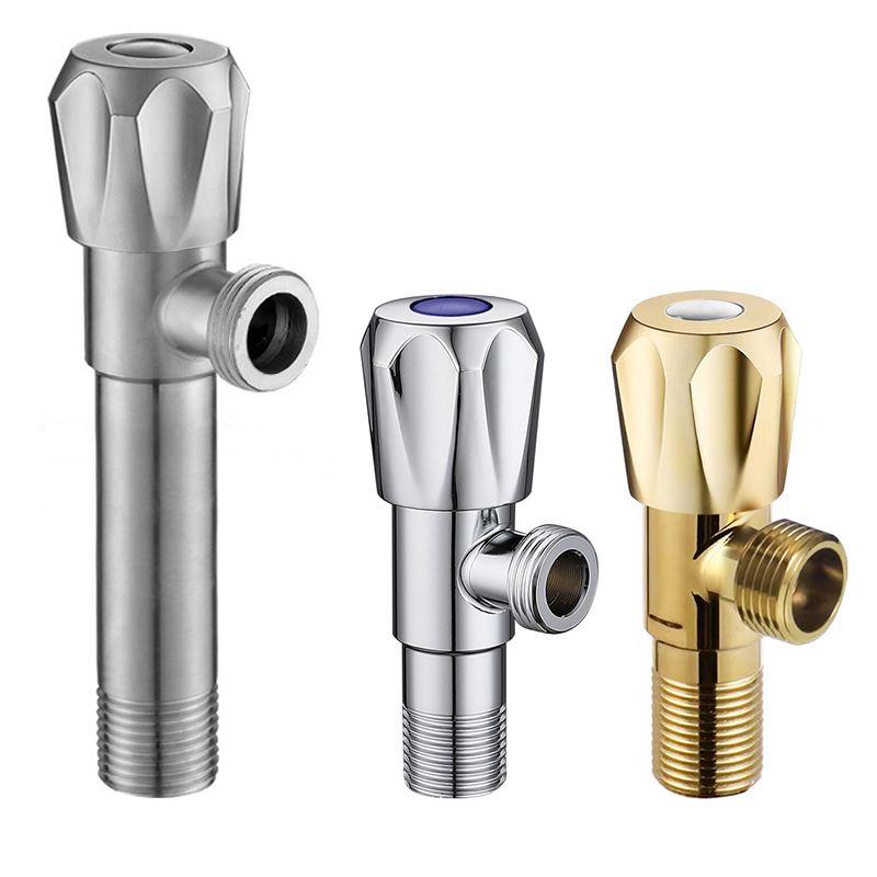 YF230400003 Су тот баспайтын щеткалы бұрышты тоқтату клапаны Тот баспайтын болаттан жасалған корпус бұрыштық клапан Дәретхана бұрышын тоқтату клапаны Өшіру