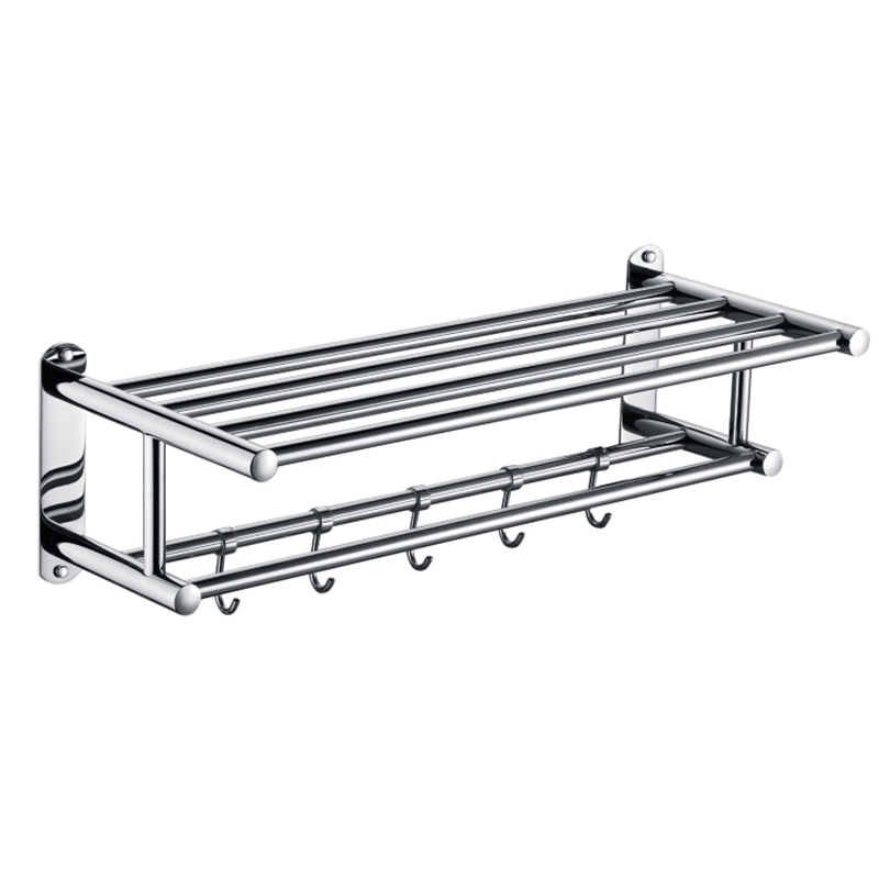 YF210910004 Latrina Lavatory Linteum Rack cum Duo Linteo vectes, 24-Inch Linteo Holder cum Shelf