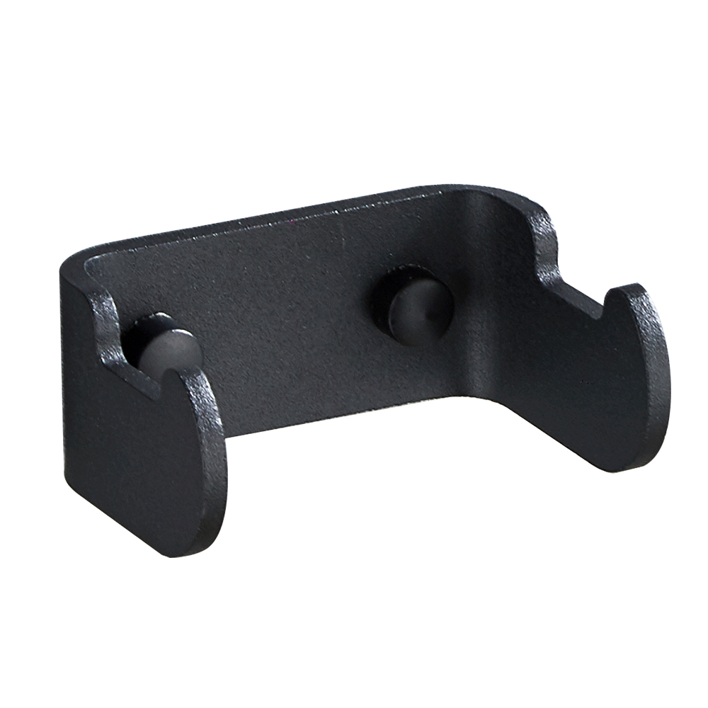 YF9503 Күңгірт қара жуынатын бөлмеге арналған қос сүлгі ілмектері пальто/халат ілмектері ваннаға арналған ас үйге арналған заманауи қонақ үй стилі