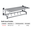 Aliquam Steel Folding Removable Bath Towel Rack Linteum Eculeo Latrina repono Fasciae Linteum Rack cum V Hooks