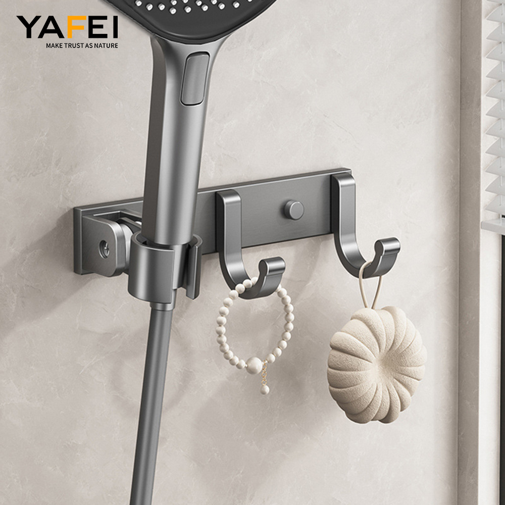 YF9108 Base de cabezal de ducha con gancho para accesorios de ba&ntilde;o gancho de pared toallero gancho de montaje gancho de fila