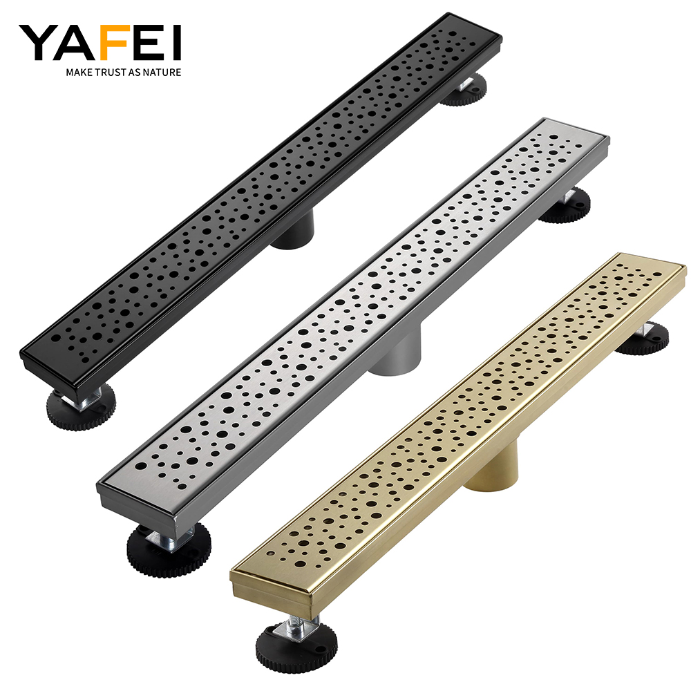 YF41112 Жуынатын бөлмеге арналған 304 тот баспайтын болаттан жасалған тіктөртбұрышты, алынбалы сына сымы бар желілік душқа арналған дренаж.