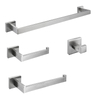 YF66103 Hotel moderni murus conscendit quattuor partes matte intemerata ferro nigro latrina latrina accessiones set