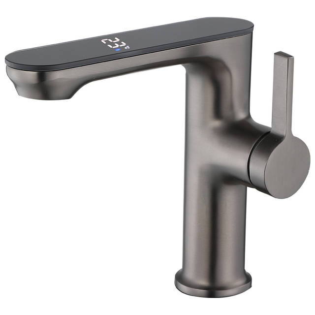 YF200230002 Bathroom Accessories Intelligent digitalis ostensionem calidam et frigidam pelvim plenam cupri caput lavandi universale faucet