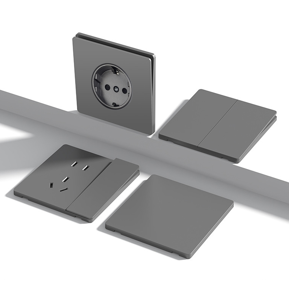 YF310100004-сұр қабырға қосқышы Ұлыбритания стандартты зауыттық тікелей сатылымдағы қабырға қосқышы мен қонақүйге/үйге/офиске арналған розетка