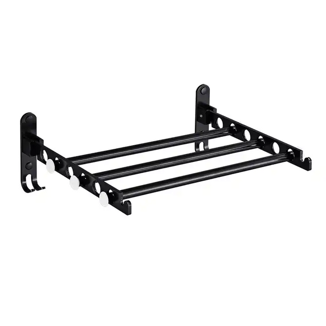 YF7101 Aluminium stannum Indoor velit Expandable Wall Mounted Cloth Siccatio Sta lauandi Hanger foldable Vestimenta arida Rack