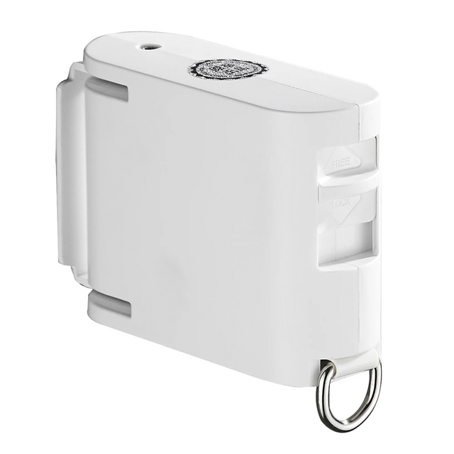 YF7106 13,1 фут ақ жиналмалы киім-кешек төсеніштері Сыртта - Ішкі киімдерді сым арқанмен кептіруге арналған сөрелер - кептіру үшін тартылатын қабырғаға орнатылатын ABS пластик желісі - сыртқа киім ілуге ​​арналған жиналмалы кір жуу желісі