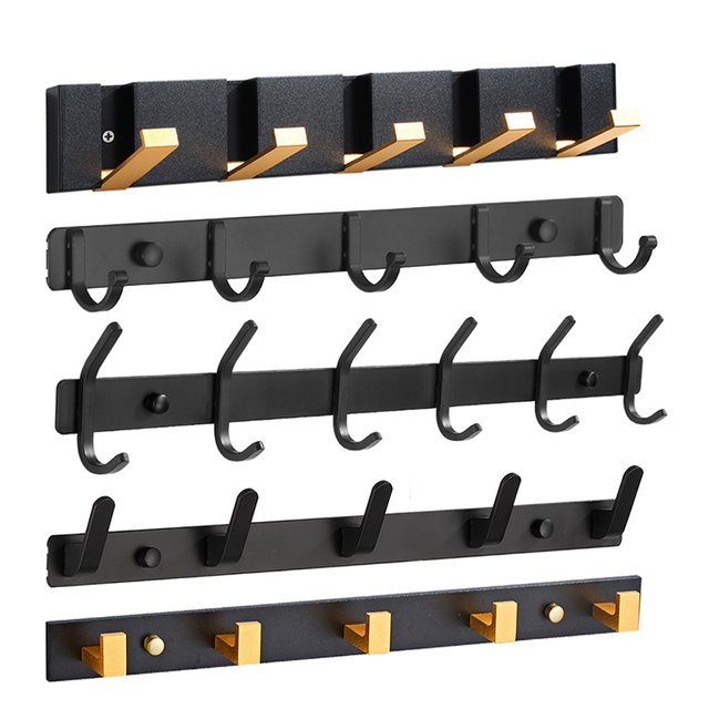 Princeps qualitas durabilis Wall Hooks Racks Steel Haning Row Hooks pro Tunica Hat Linteo Purse Robes Mudroom Bathroom Entryway 