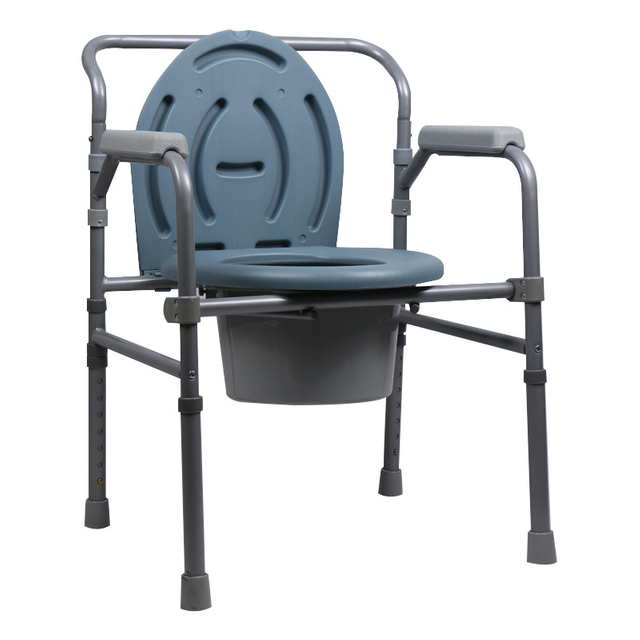 YF68109 Toiletstoel hospitaal Huisblad Bejaarde pasi&euml;ntstoel in toilet wc opvoubaar 100 kg laaistoel vir hospitaalgebruik