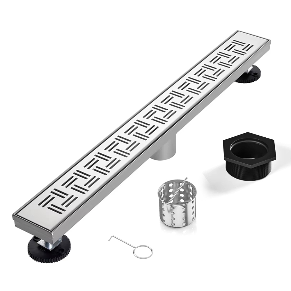 YF41109 Linearibus imbrem Exhaurire 24 Inch Matte Nigrum cum Reversible Flat & Tile Insert Cover