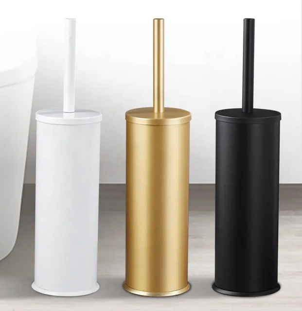 YF65154 Latrina Floor-mounted Latrina Silicone Peniculus Black White Gold Holder Set Home Bathroom Cleaning Brush
