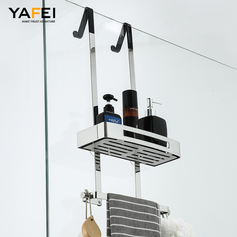 YF61124 super ostium imbrem Caddie Novifacta II Sapient balneo pendens Organizer Book Rustproof, Shower Basket cum Sapone Holder et Suctionis Calicem