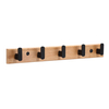YF9159 Rustic Wall Lorica cum V Hooks Bamboo lignea lorica hamum eculeo pro muro