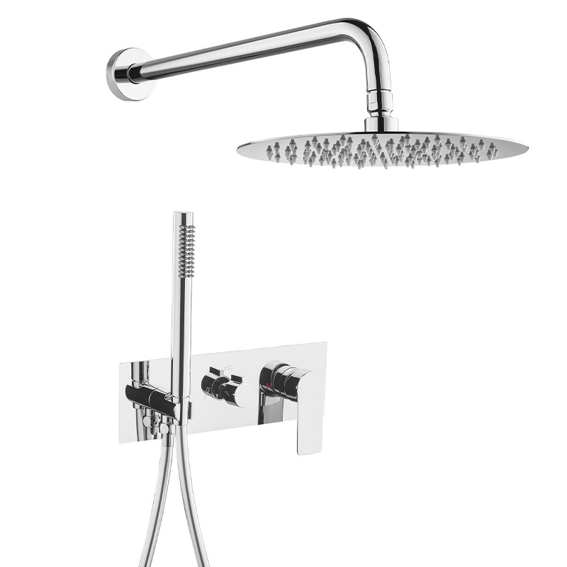 YF200560004 Bathtub Shower Faucet Set cum Pressura X Inch Pluviae caput et Handheld Shower caput Set