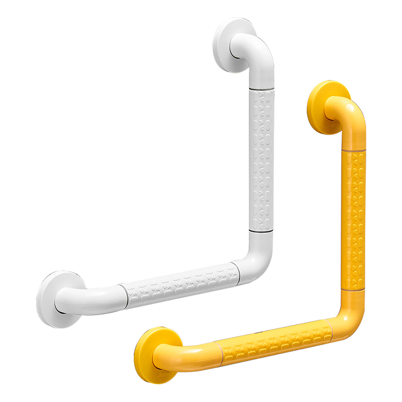 YF68110 Safety 304 Steel Handrail Bathtub Angled Shower Grab Bar for Seniors Knurled Diver LAQUEUS Grab vectes pro Wall