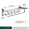 YF210910007 Linteum Holder Towel Shelf with Double Towel Bars for Bathroom Lavatory, SUS 304 Steel Wall Mount Towel Hanger PRAECLUSIO