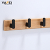YF9159 Rustic Wall Lorica cum V Hooks Bamboo lignea lorica hamum eculeo pro muro