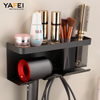 YF5519 Hair Dryer Holder Wall Mounted tenaces / EXERCITATIO, Repono Organizer Cum Book & Hooks, Rack pro balneo