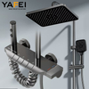 YF230530034 Bathroom Digital Display Faucet Wall Mounted Bathroom Shower Set System Shower Faucet Piano Shower Mixer Set