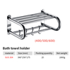 Aliquam Steel Folding Removable Bath Towel Rack Linteum Eculeo Latrina repono Fasciae Linteum Rack cum V Hooks